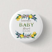 Aquarellblütendusche Olive Baby Button (Vorderseite)