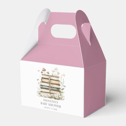 Aquarellblütendusche Rosa Geschenkschachtel (Rückseite)