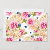 Aquarellblütendusche Tee Party Einladung (Rückseite)