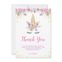 Aquarellblütendusche Unicorn