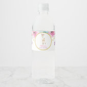 Aquarellblütendusche Wasserflaschenetikett (Vorderseite)