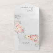 Aquarellblütendusche Weiße Pumpkindusche All In One Einladung (Außenbereich)