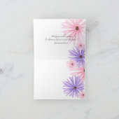 Aquarellblütenflora Danke Karte (Innenseite)