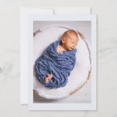 Aquarellblütenfloralen Taufe Einladung (Rückseite)