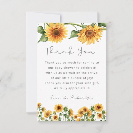 Aquarellblütengarten Bläsernneutrales Geschlecht Dankeskarte (Vorderseite)