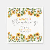 Aquarellblütengarten Bläsernneutrales Geschlecht Serviette (Vorderseite)