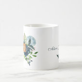 Aquarellblütengold mit Monogramm Chic Kaffeetasse (Mittel)