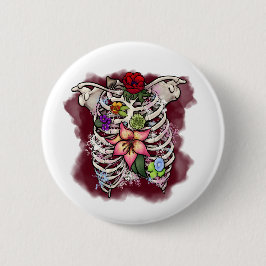 Aquarellblütenkäfig Button