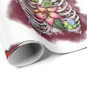 Aquarellblütenkäfig Geschenkpapier (Rolleneckpunkt)