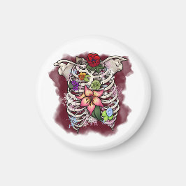 Aquarellblütenkäfig Magnet