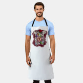 Aquarellblütenkäfig Schürze (Getragen)