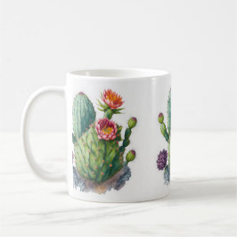 Aquarellblütenkaktus Geschenk für Pflanze Kaffeetasse