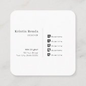 Aquarellblütenkaktus soziale Medien Quadratische Visitenkarte (Rückseite)