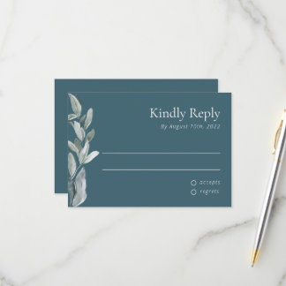 Aquarellblütenkarte RSVP Karte