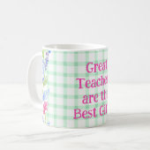 Aquarellblütenlehrer sind das beste Geschenk Kaffeetasse (Vorderseite Links)