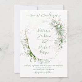 Aquarellblütenlicht und luftige Hochzeit Einladung