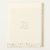 Aquarellblütenmonogramm — pastellfarbene Blüten Planer (Rückseite)