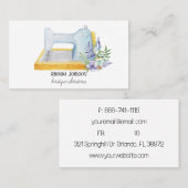 Aquarellblütennähungsänderung Visitenkarte (Vorne/Hinten)