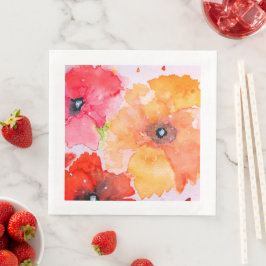 Aquarellblütenpapier Napkins Serviette
