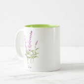 Aquarellblütenpflanze Zweifarbige Tasse (Vorderseite Links)