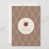 Aquarellblütenpüree neutrale Babydusche Einladung (Rückseite)