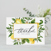 Aquarellblütenrahmen dank Karte (Stehend vorne)