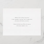 Aquarellblütenrahmen dank Karte (Rückseite)