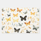 Aquarellblütenschmetterlingsdusche Geschenkpapier Set (Vorderseite 3)