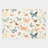 Aquarellblütenschmetterlingsdusche Geschenkpapier Set (Vorderseite)