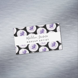 Aquarellblütenspinnen Schönheit Makeup Nägel Magnetische Visitenkarte