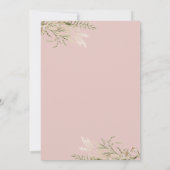 Aquarellblütenstiefel und Brautparty Einladung (Rückseite)