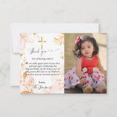 Aquarellblütentaufe Dankeschön Karte (Vorderseite)