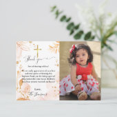 Aquarellblütentaufe Dankeschön Karte (Stehend Vorderseite)