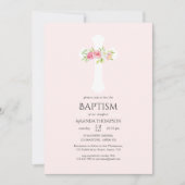 Aquarellblütentaufe oder Weihnachtsfeiern Einladung (Vorderseite)