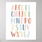 Aquarellbogen Alphabet Klassenposter Poster (Vorne)