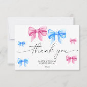 Aquarellbögen - Danke, dass Sie Gender enthüllen Dankeskarte (Vorderseite)
