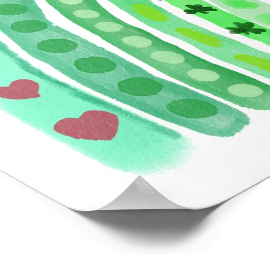 Aquarellbogen für den St. Patrick's Day Poster (Ecke)