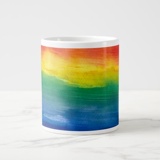 Aquarellbogen Große Tasse (Vorderseite)