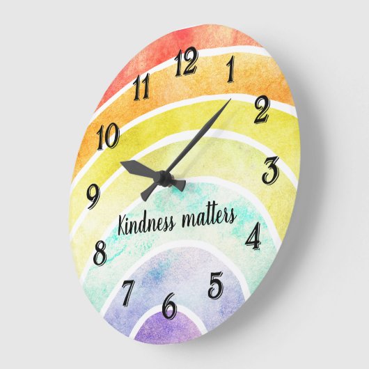 Aquarellbogen Große Wanduhr (Winkel)