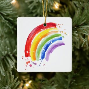 Aquarellbogen Keramikornament