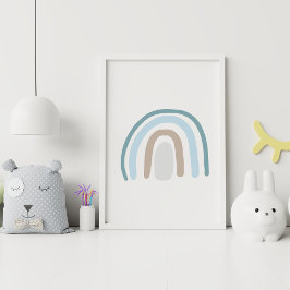 Aquarellbogen Nordic Kinderzimmer Decor Poster