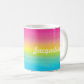 Aquarellbogen personalisierte Umarmung Kaffeetasse (VorderseiteRechts)