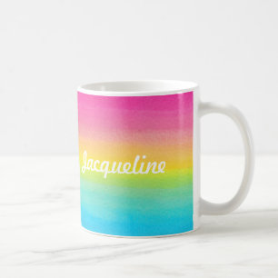 Aquarellbogen personalisierte Umarmung Kaffeetasse