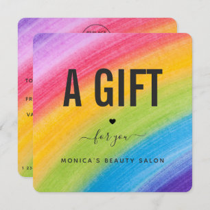 Aquarellbogen Pinselstrich Schönheitssalon Trendy