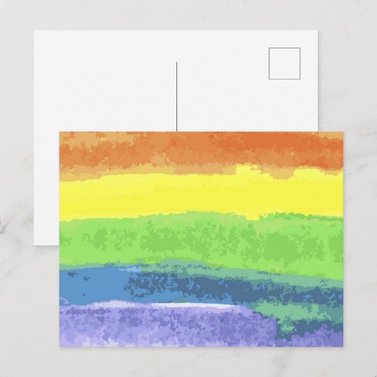 Aquarellbogen Postkarte (Vorne/Hinten)