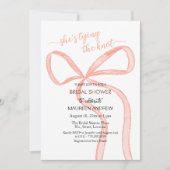 Aquarellbogen Sie bindet das Brautparty des Knoten Einladung (Vorderseite)