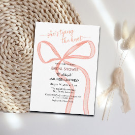 Aquarellbogen Sie bindet das Brautparty des Knoten Einladung