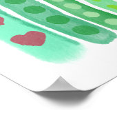 Aquarellbogen | St. Patrick's Day Kleeblatts Poster (Ecke)