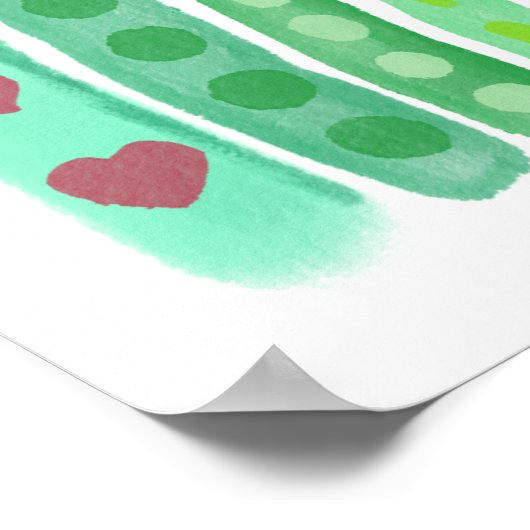 Aquarellbogen | St. Patrick's Day Kleeblatts Poster (Ecke)