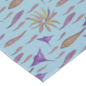 Aquarellbögen und Fische Tischdecke (Schrägansicht)